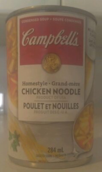Campbell's Condensed Homestyle Chicken Noodle Soup package