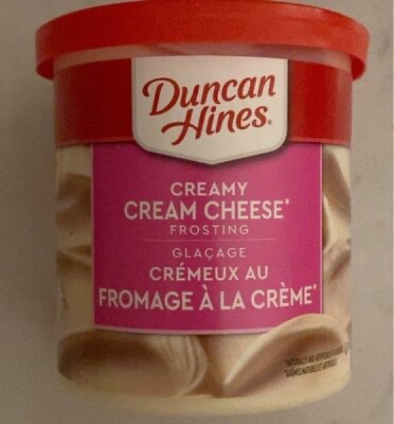 Duncan Hines Creamy Cream Cheese Flavored Frosting package